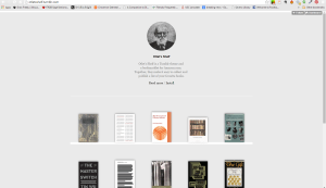 A Screen Capture of the Otlet's Shelf Tumblr Theme.